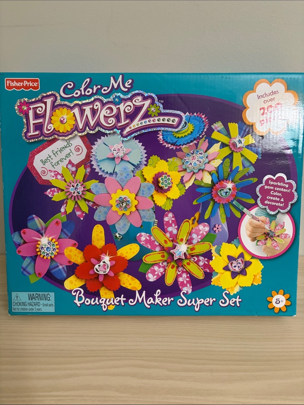 Fisher-Price Color Me Flowerz Bouquet-Maker Set - Blue, Yellow, Pink, Purple